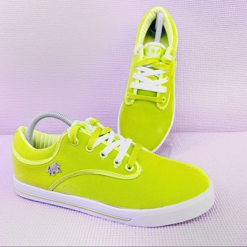 Vlado‎ Spectro Canvas Fashion Sneakers Lime Green 8 Lace Up IG-1063-12